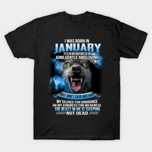 I Was Born In January T-Shirt